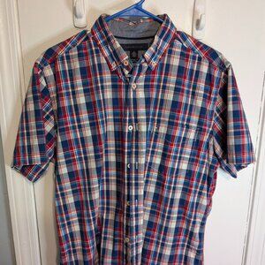 Tommy Hilfiger Shirt Adult Plaid Button Up Casual Men's Size M